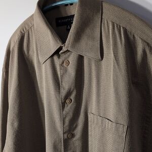 Kenneth Cole | 100% Cotton Tan Casual Button-Down Shirt Size 16 34-35